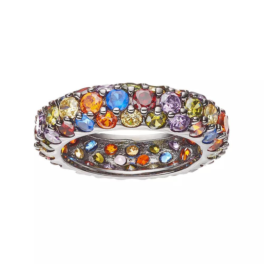 Sophie Miller Lab-Created Blue Spinel & Cubic Zirconia Ring, Women's, Size: 6, Multicolor Product Image