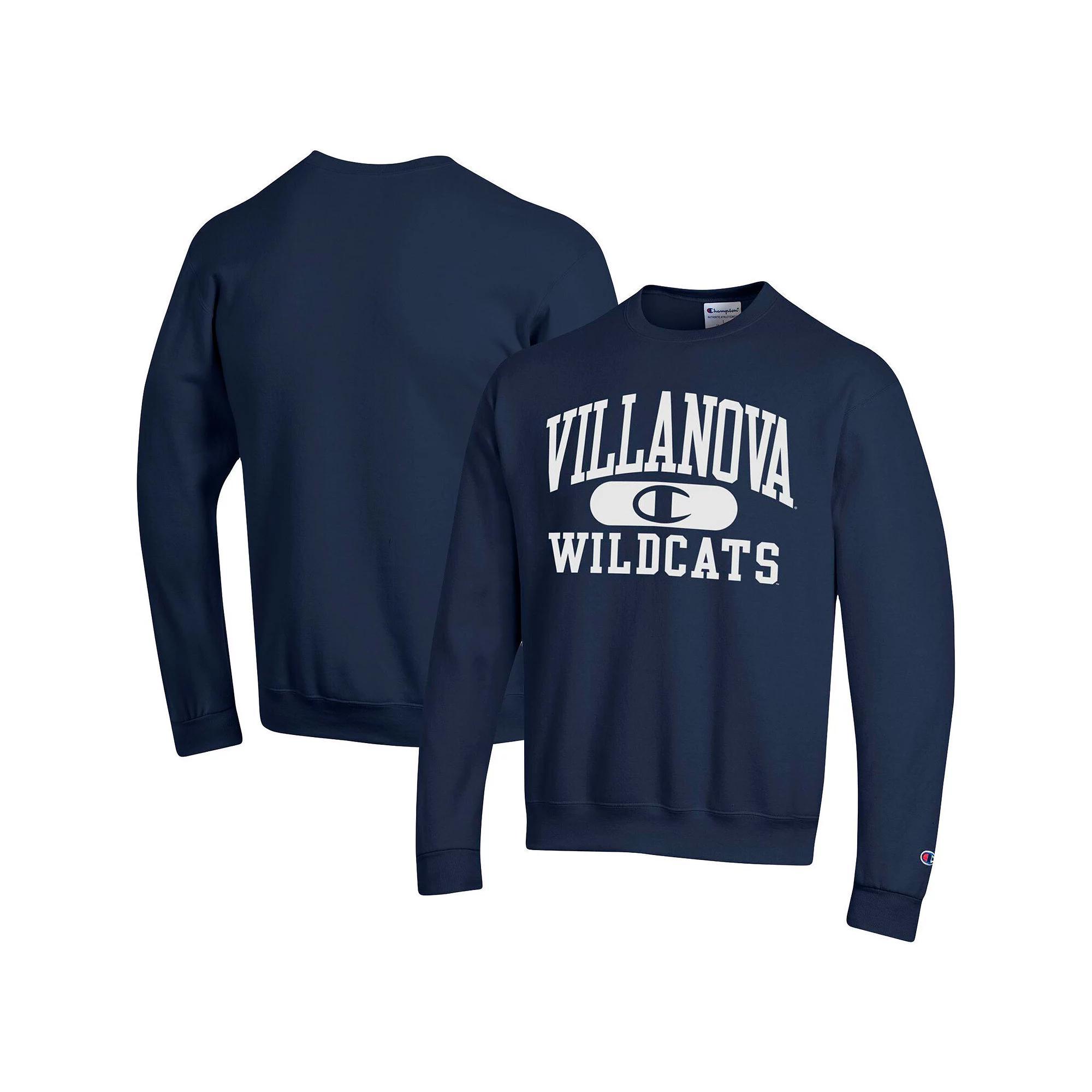 Men's Champion Navy Villanova Wildcats Arch Pill Sweatshirt, Size: Large, Blue Product Image