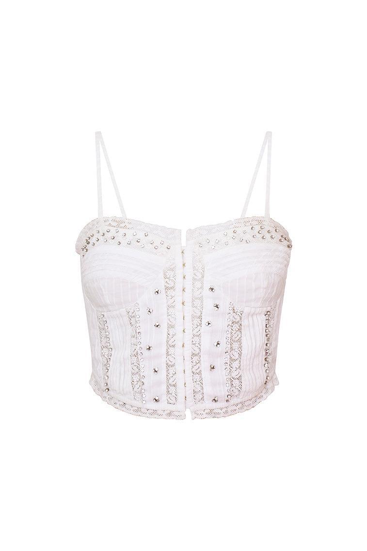 Embellished Rosabella Cotton Cami Top Product Image