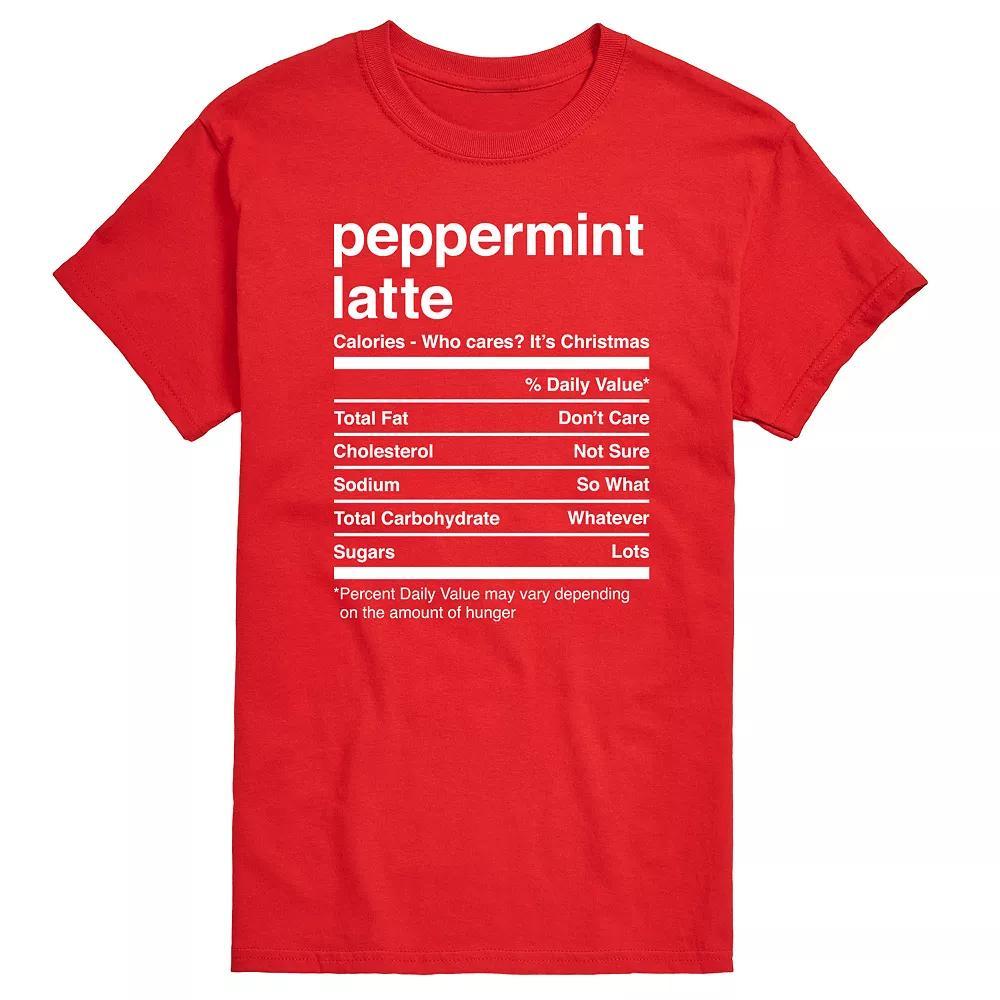 Big & Tall Peppermint Latte Fact Tee, Men's, Size: 4XB, Red Product Image