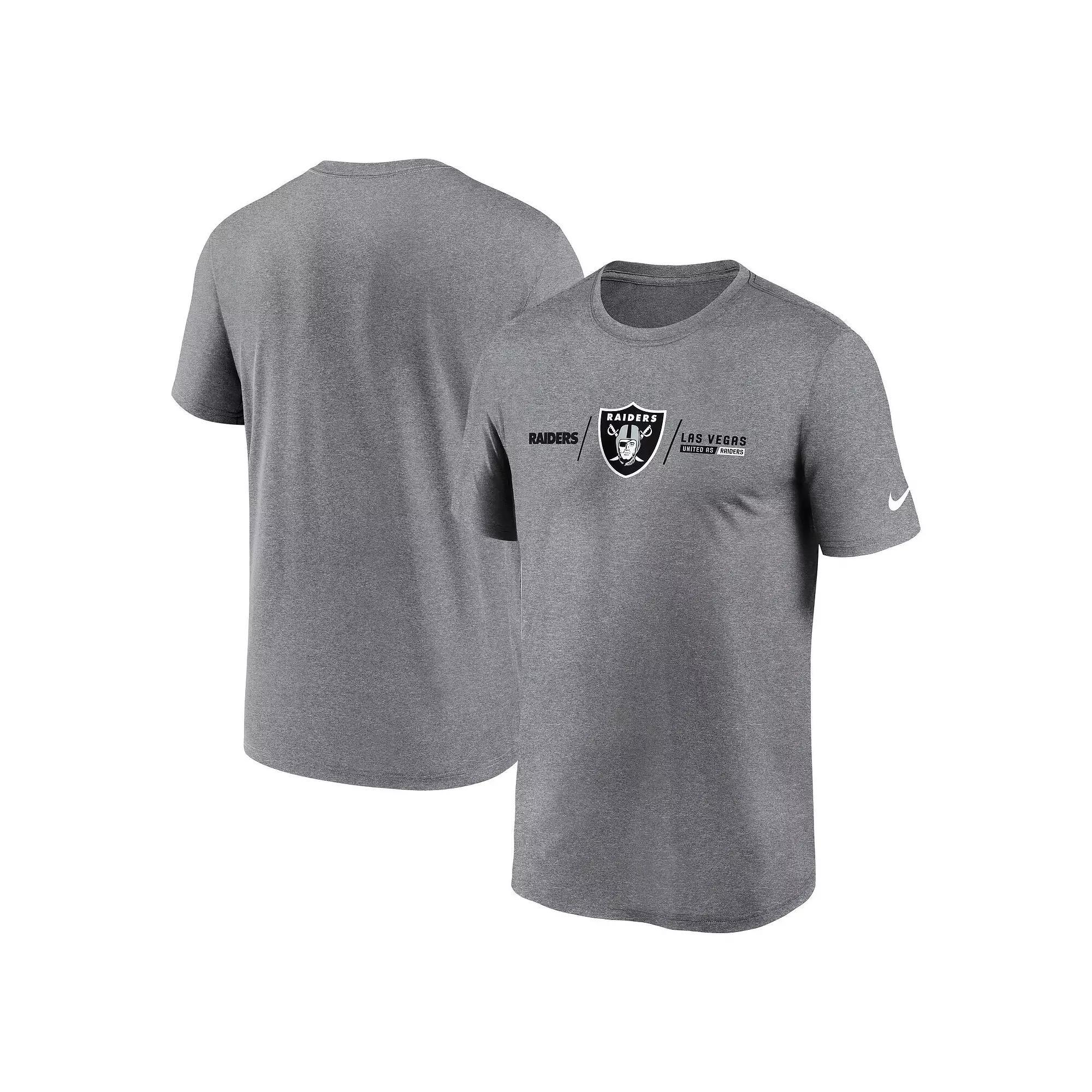 Mens Nike Heathered Charcoal New Orleans Saints Horizontal Lockup Legend Performance T-Shirt Product Image
