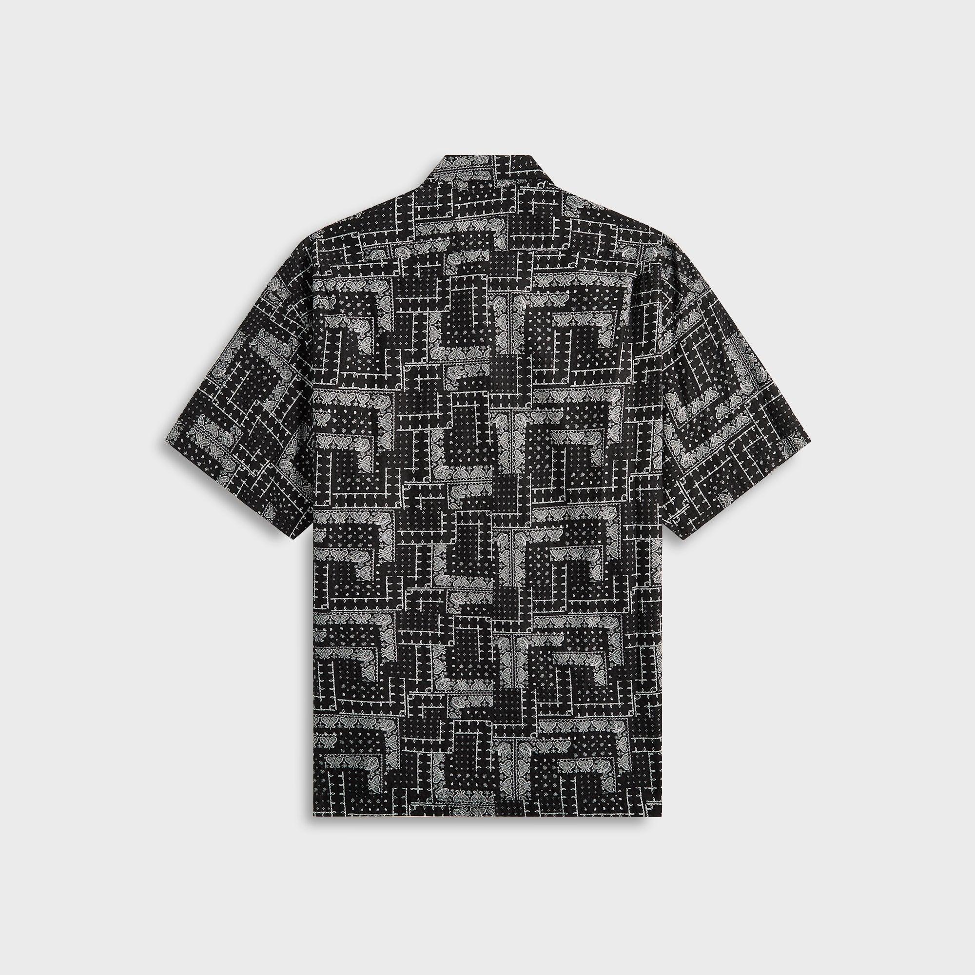 Greg Lauren Short Sleeve Bandana Shirt - Black Male Product Image