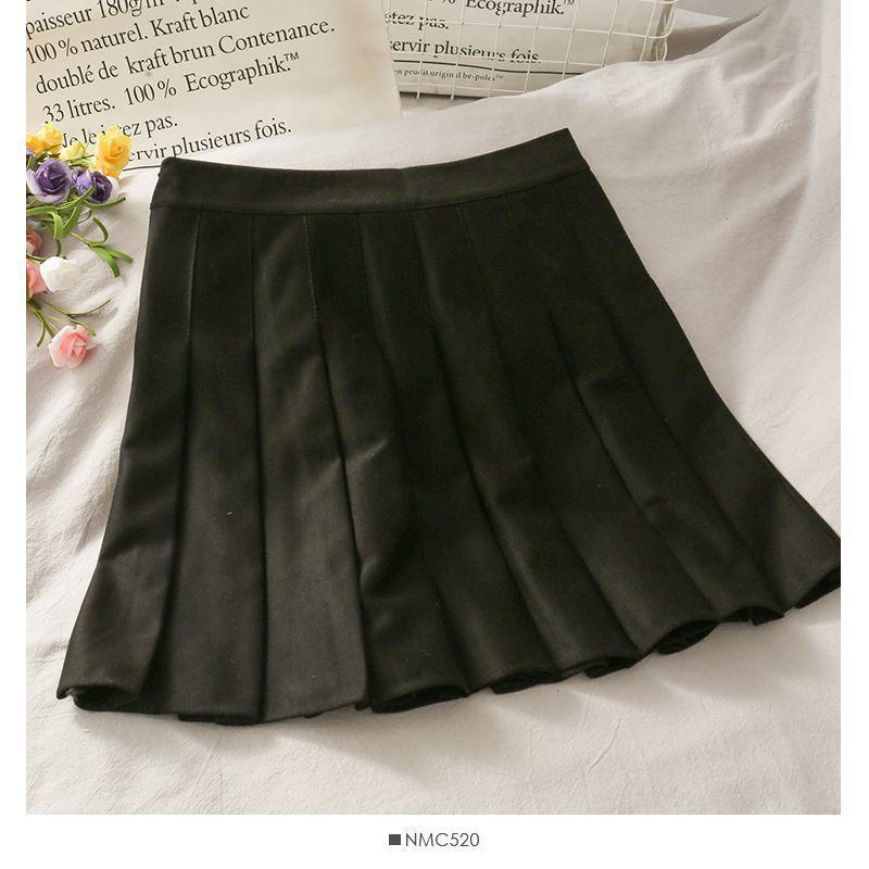 High-Waist Pleated Mini Skirt Product Image