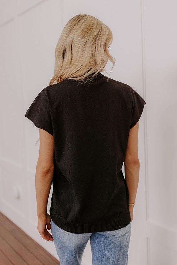 Statement Piece Knit Top in Black Product Image