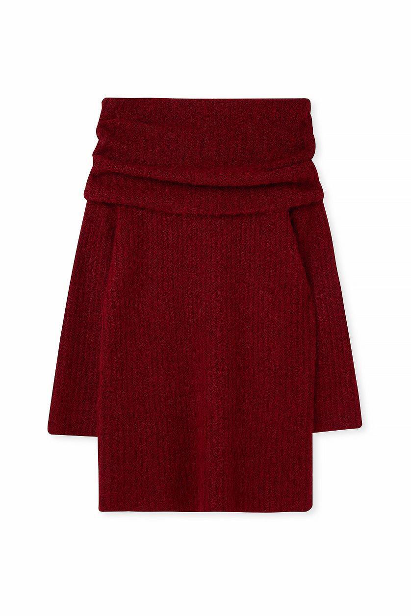 Knitted Off Shoulder Mini Dress Product Image