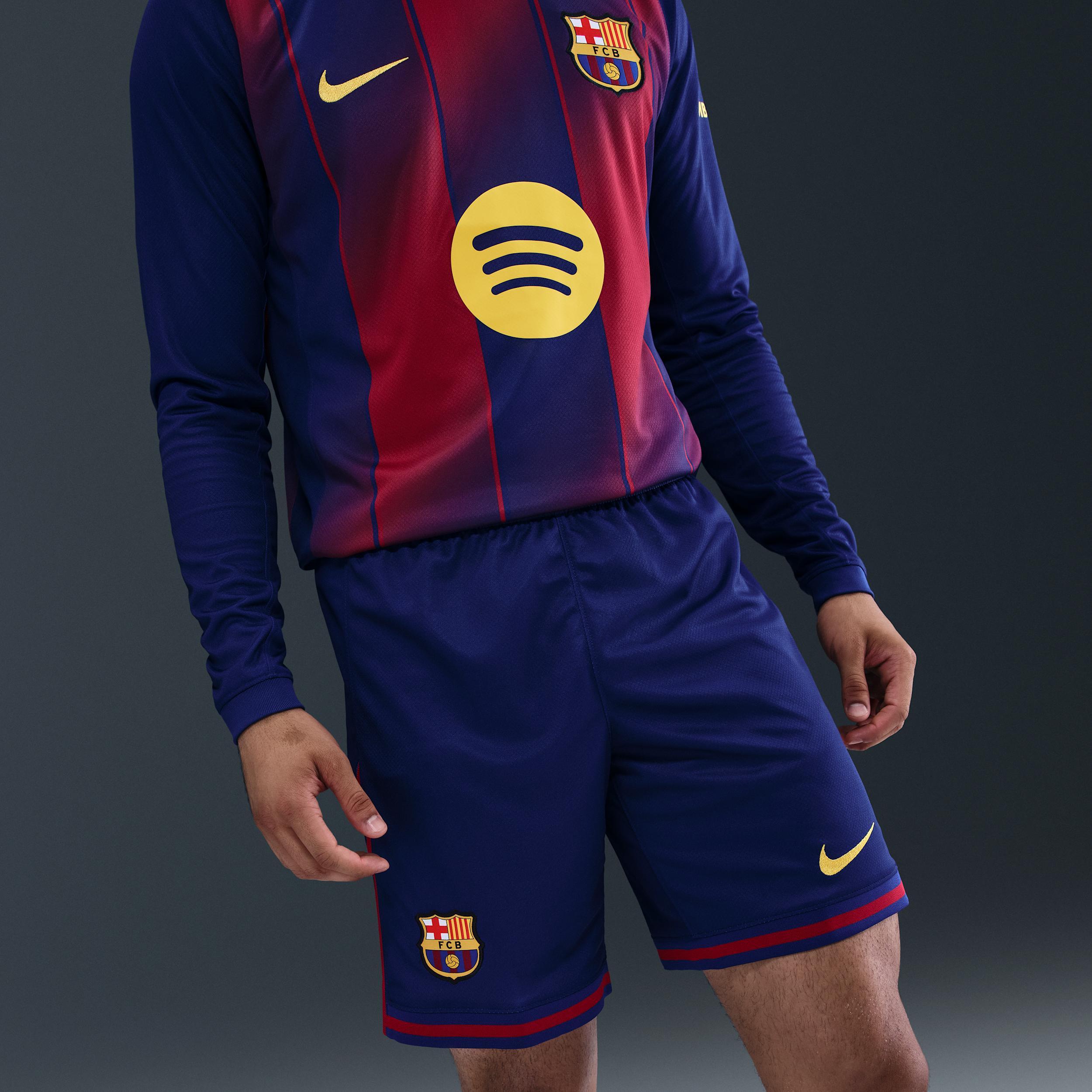 FC Barcelona 2025/26 Stadium Home Men's Nike Dri-FIT Soccer Replica Shorts Product Image