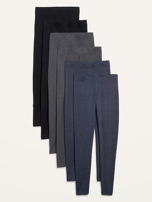 High-Waisted Fashion Layering Leggings 6-Pack Product Image