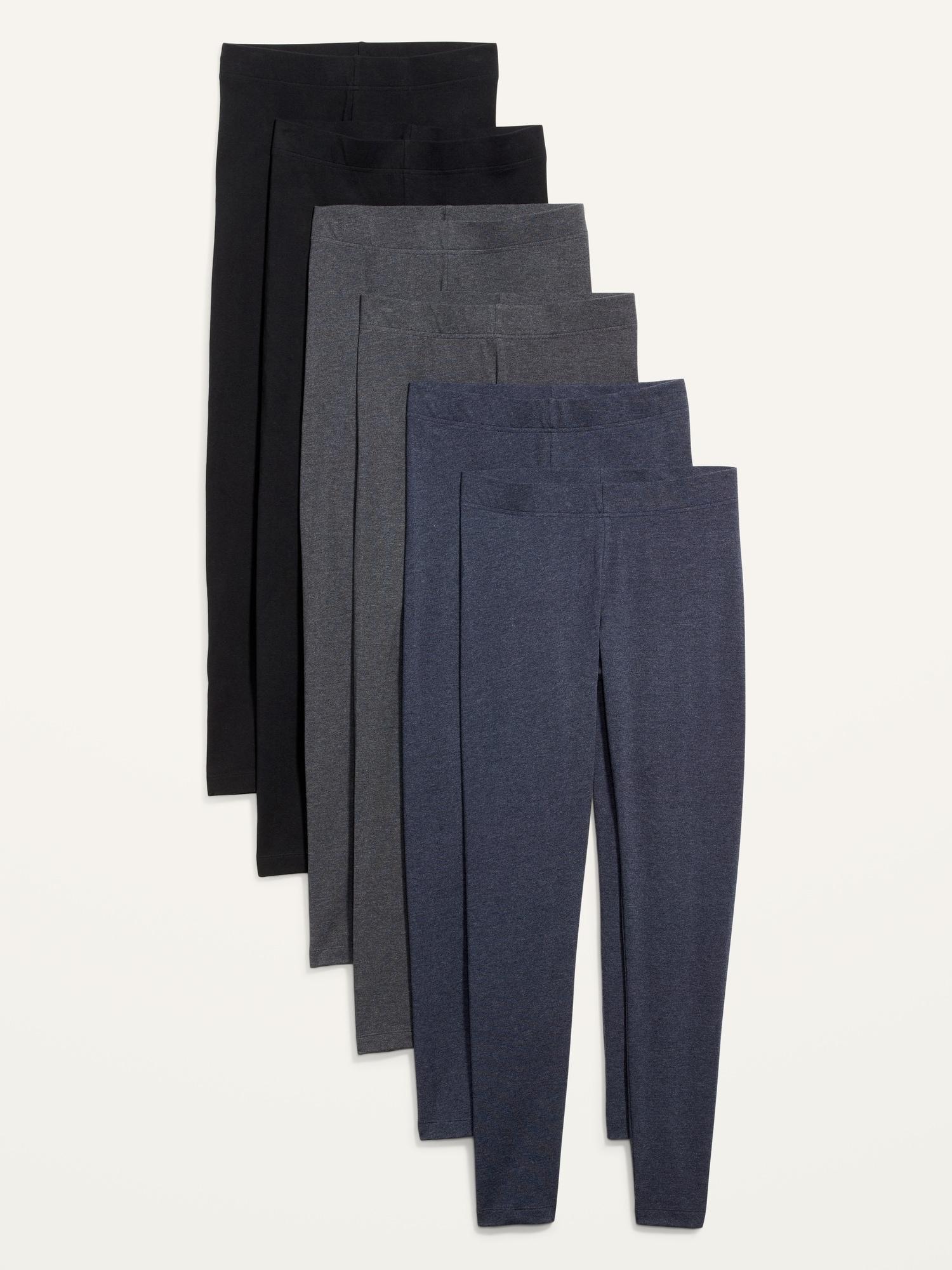 High-Waisted Fashion Layering Leggings 6-Pack Product Image