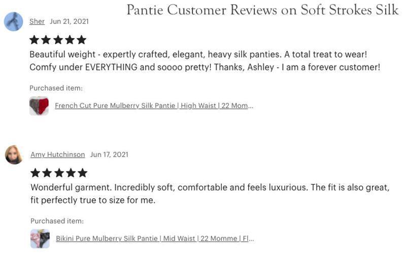 Black Pure Mulberry Silk Bikini Panties | Mid Waist | 22 Momme | Float Collection Product Image