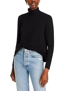 Majestic Filatures French Terry Mock Neck Top Product Image