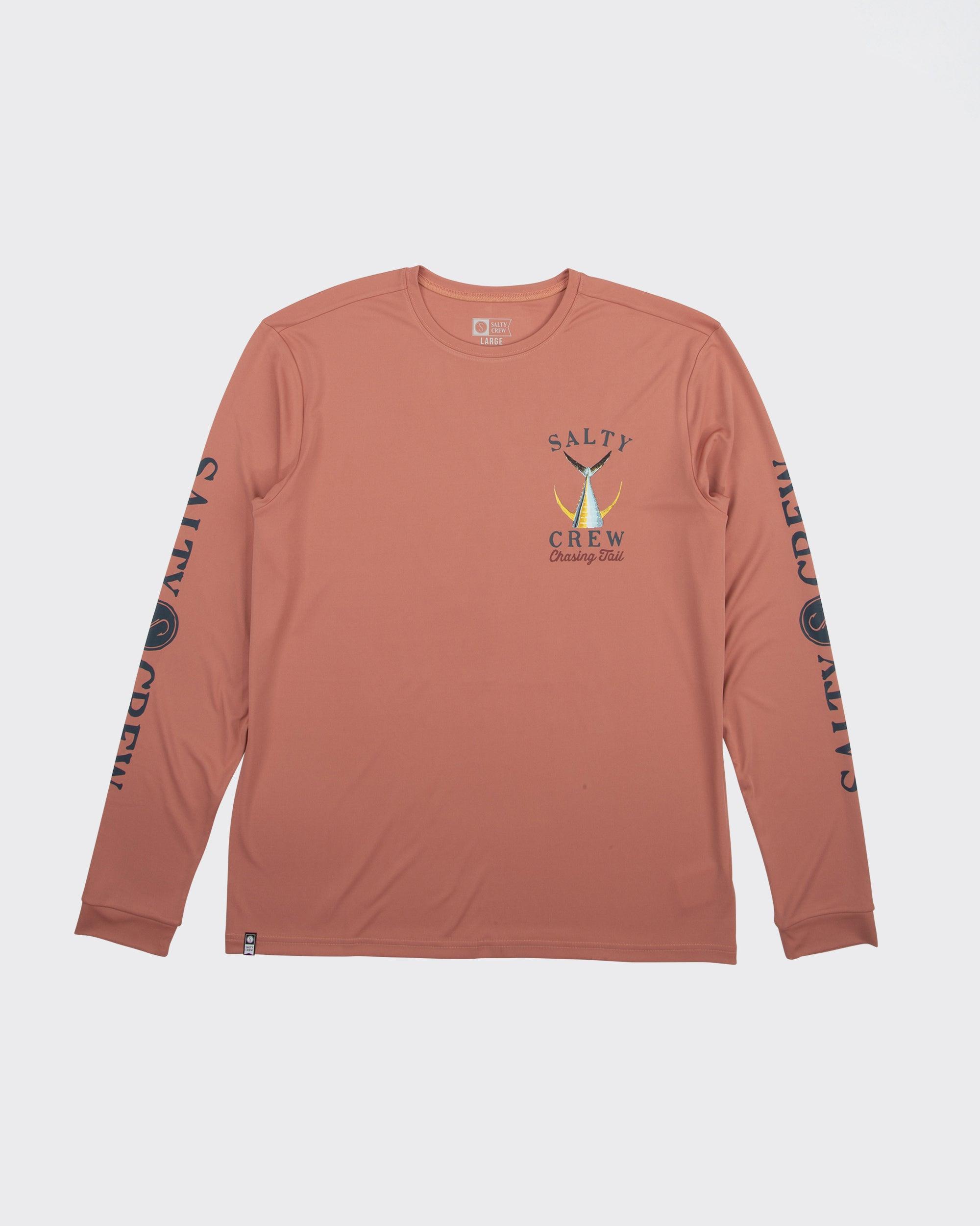 Tailed Long Sleeve Sunshirt - Coral Male Product Image