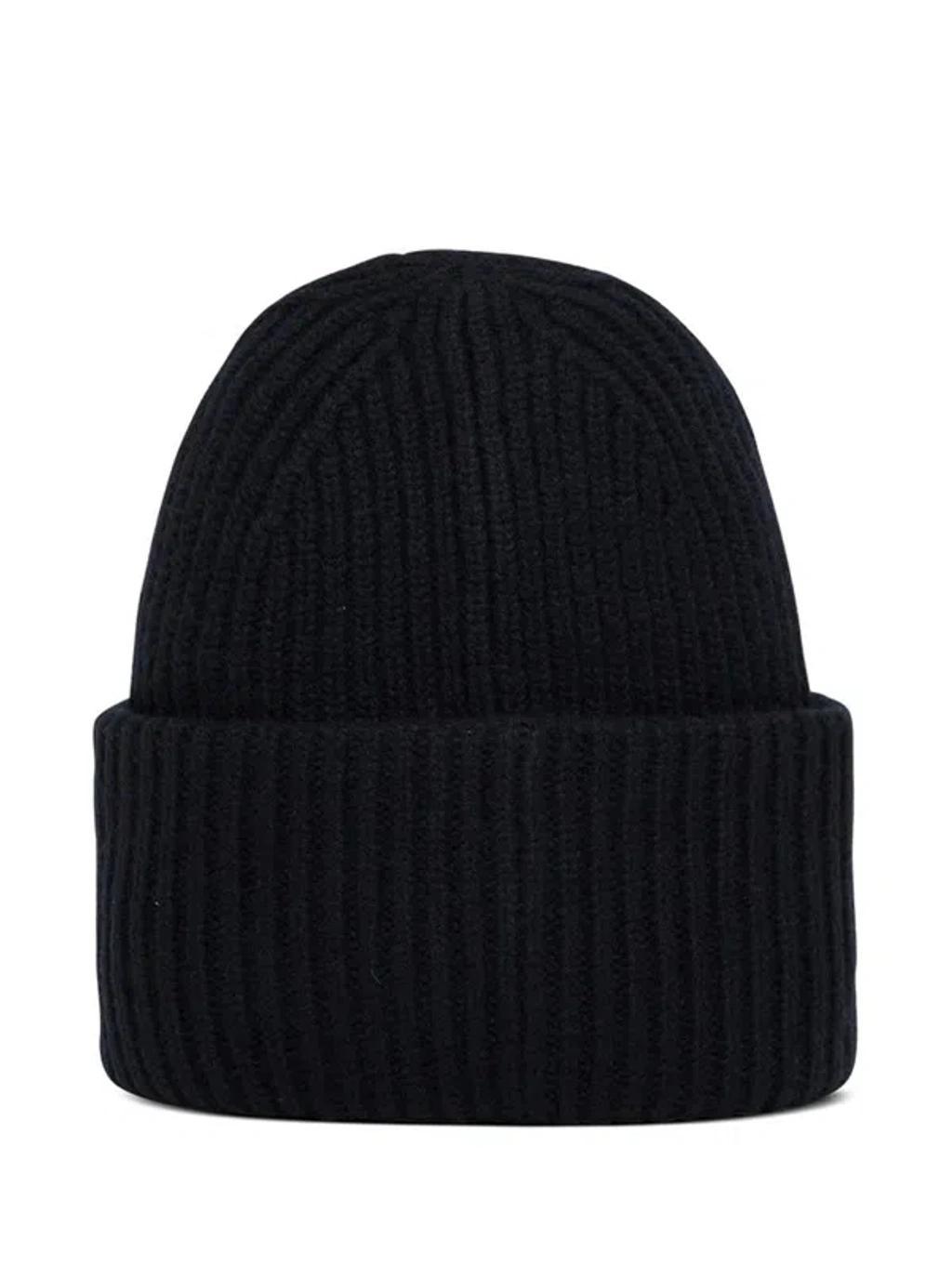 Black Wool Hat With Logo Product Image