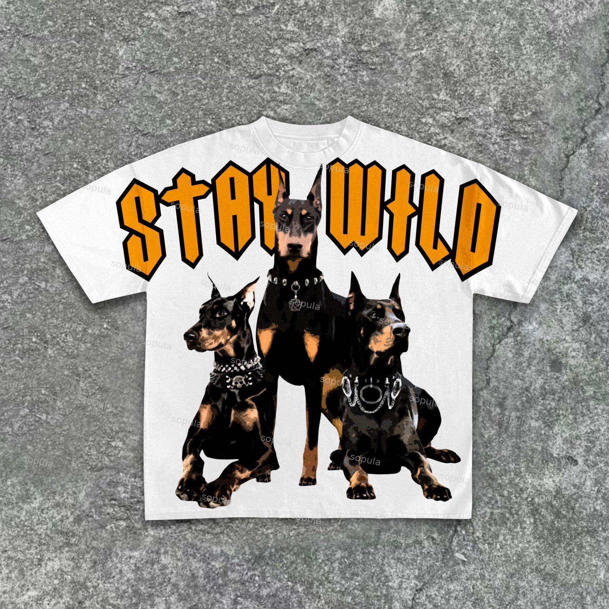 Sopula Doberman June Print Cotton T-Shirt Product Image