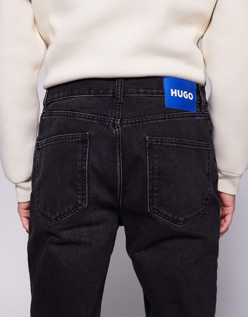 HUGO BLUE Jonah straight fit jeans in dark gray Product Image