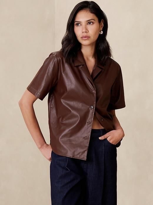 Vegan Leather Shirt Product Image
