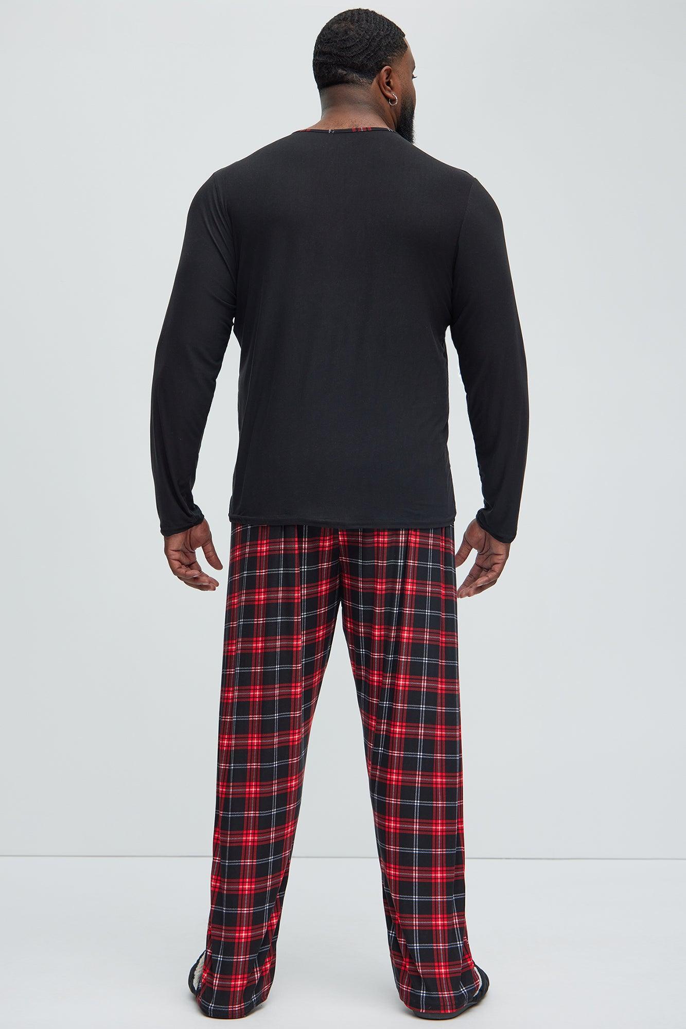 Naughty Chestnuts Holiday PJ Set - Black/Red Product Image