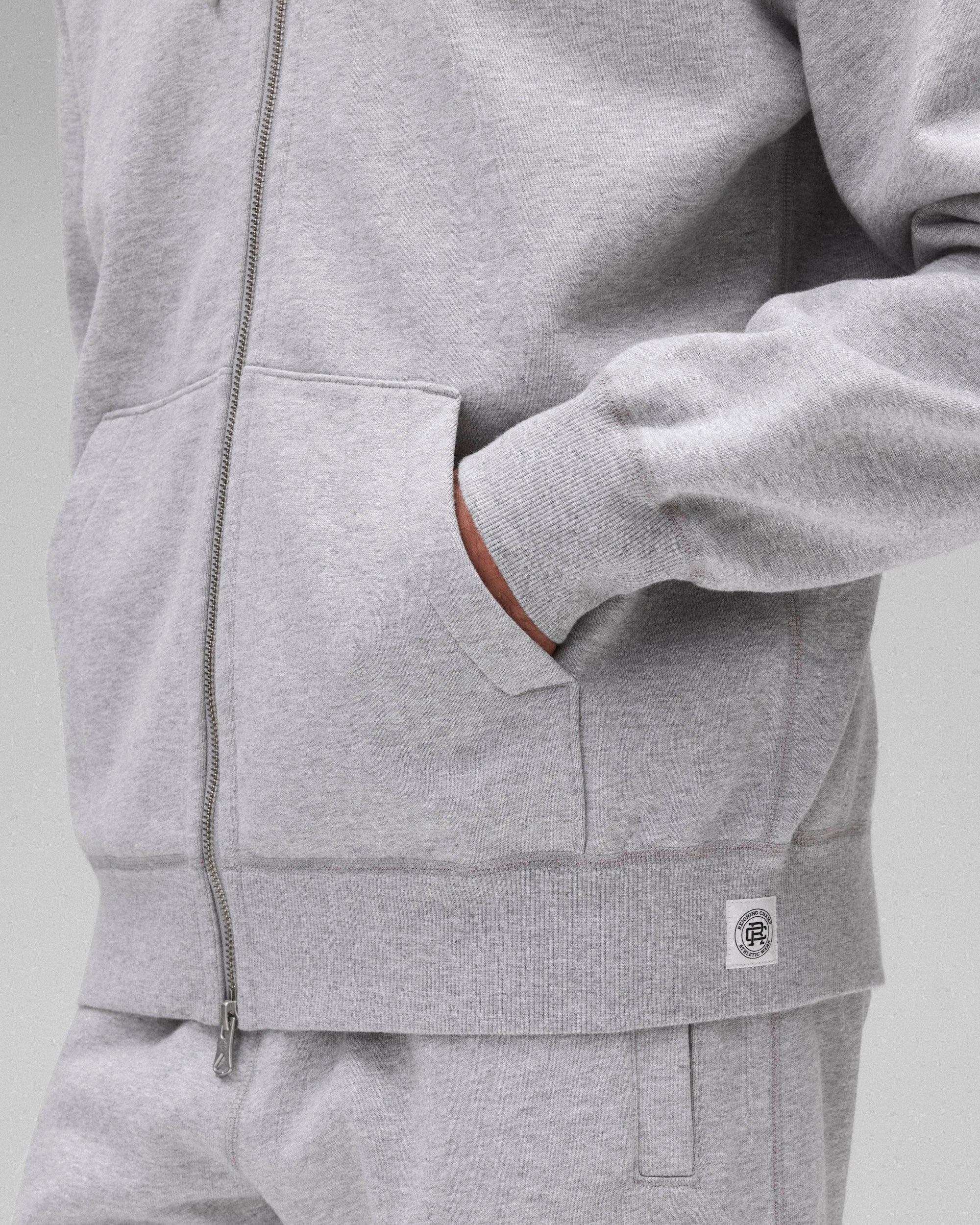 Brushed Fleece Standard Zip Hoodie Male Product Image