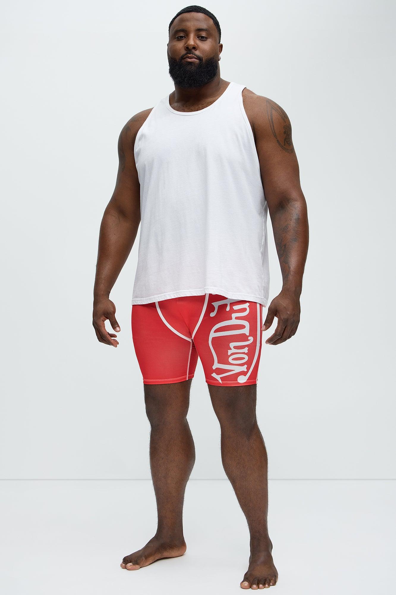 Von Dutch Vertical Logo Boxer Brief - Red/combo Male Product Image