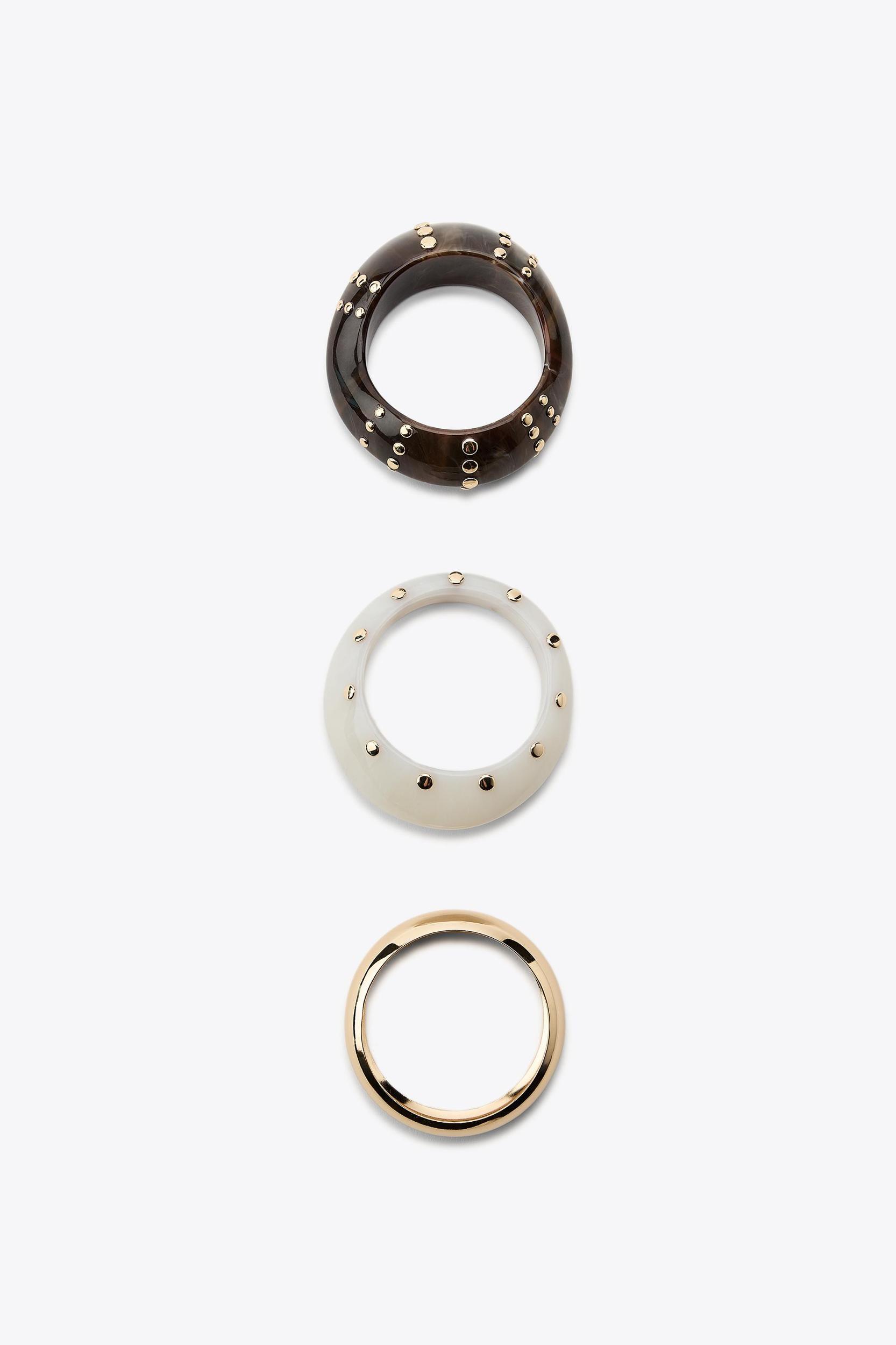 3-PACK OF RESIN STUDDED BANGLES Product Image