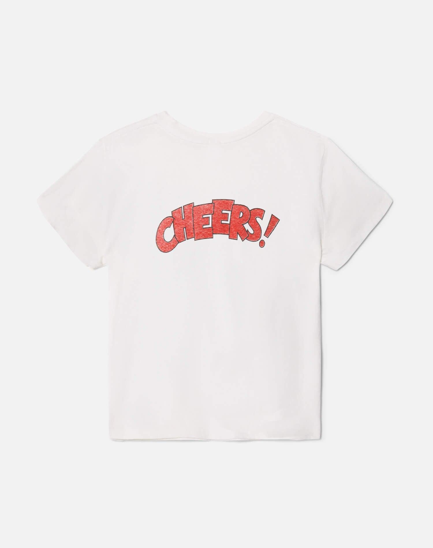 Classic "Cheers" Tee - Vintage White Product Image