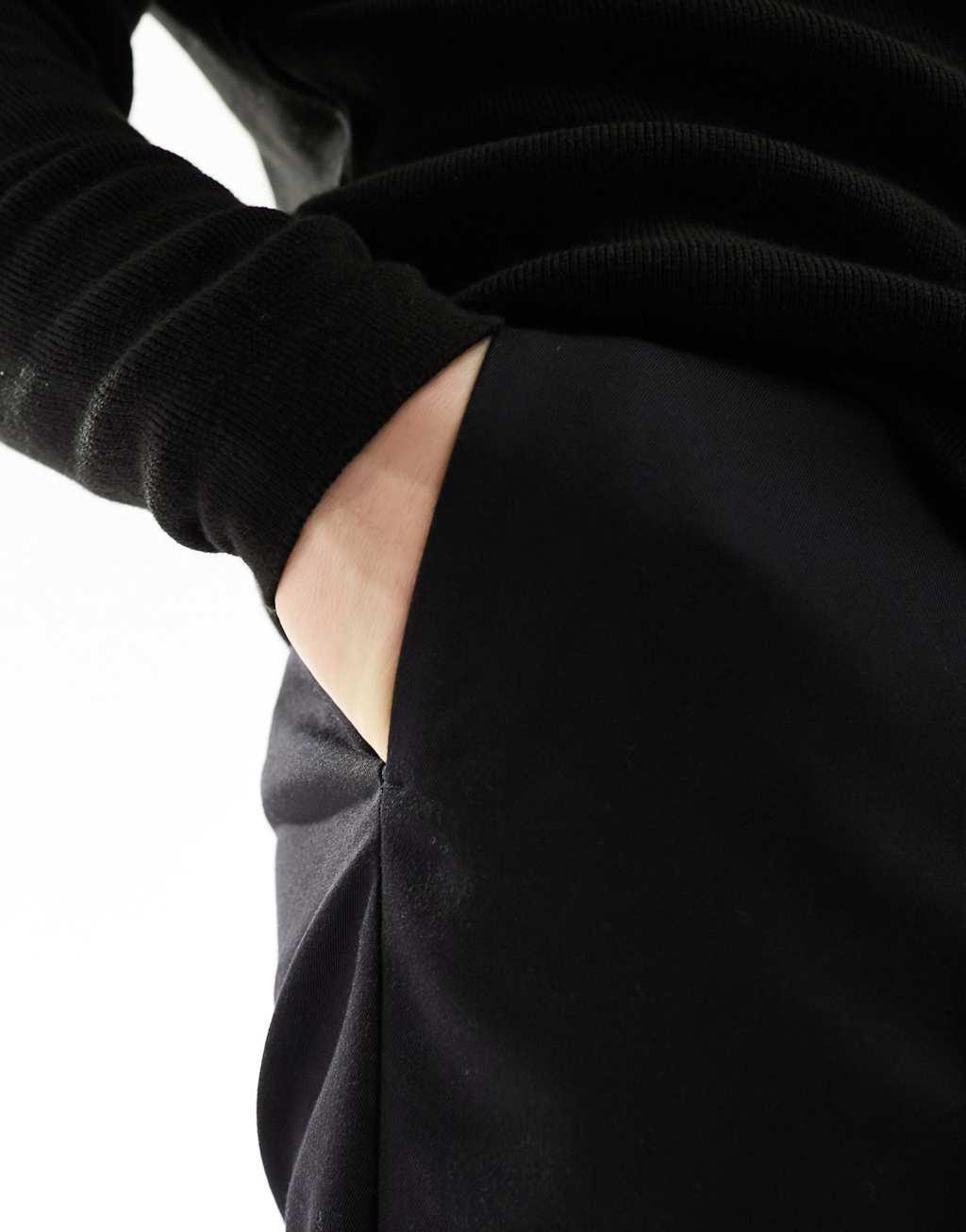 ASOS DESIGN straight leg smart pants in black Product Image