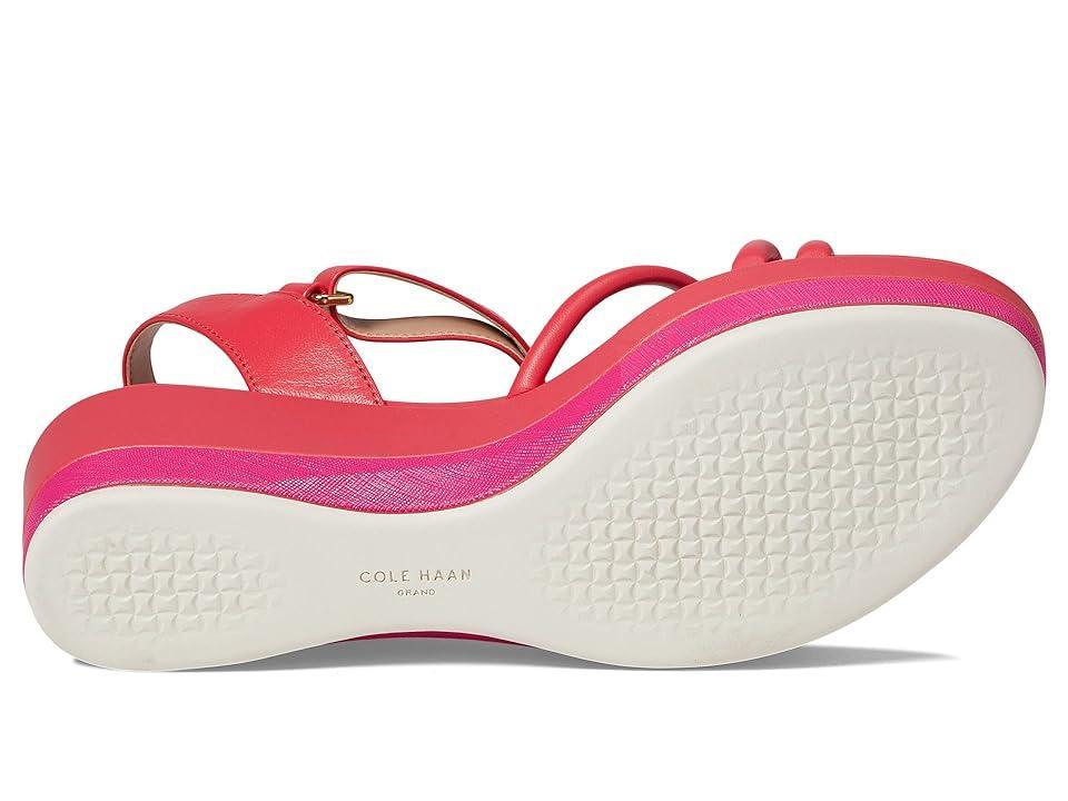 Cole Haan Grand Ambition Addison Flatform Wedge (Geranium Leather) Women's Shoes Product Image