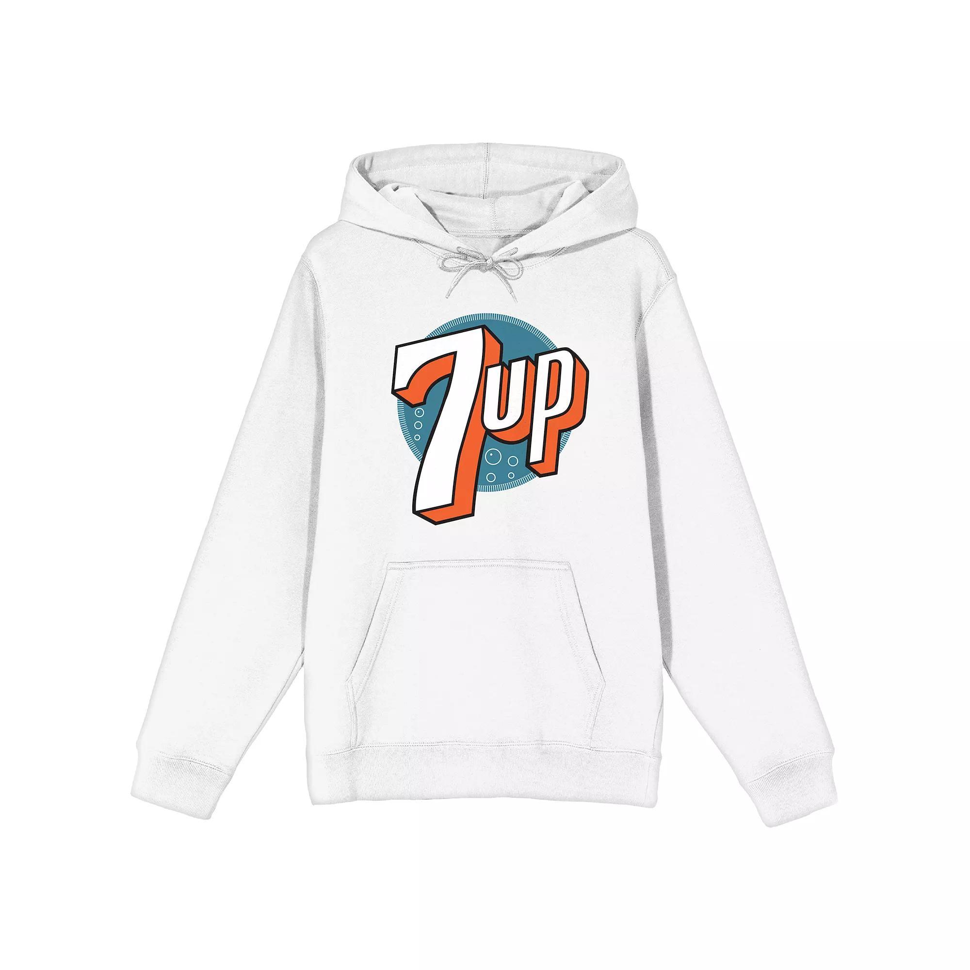 Juniors' 7UP Historic Logo Graphic Hoodie, Women's, Size: Large, White Product Image