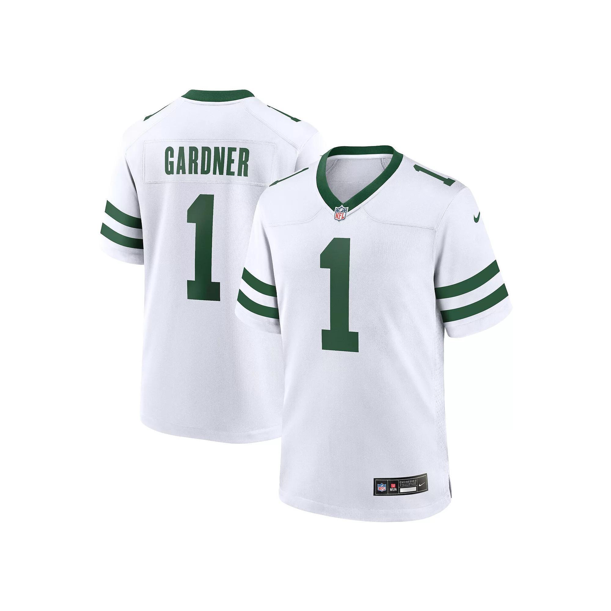 Men's Nike Ahmad Sauce Gardner White New York Jets Legacy Player Game Jersey, Size: XL Product Image