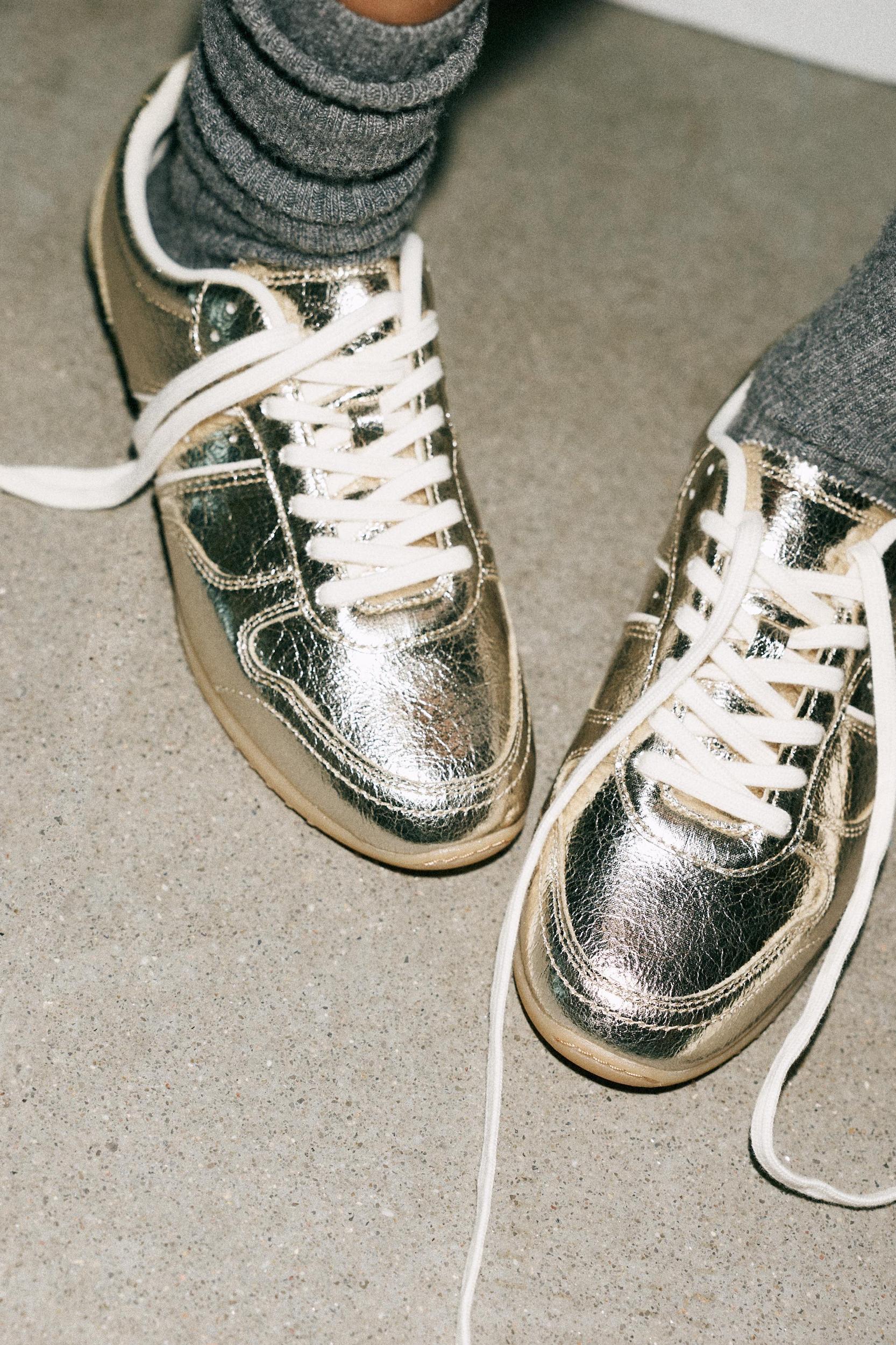 METALLIC EFFECT SNEAKERS Product Image