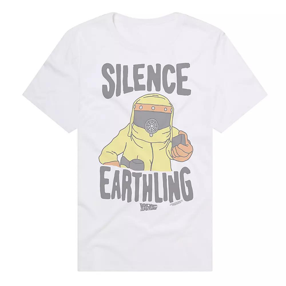 Men's Back To The Future Silence Earthling T-Shirt, Size: Large, White Product Image