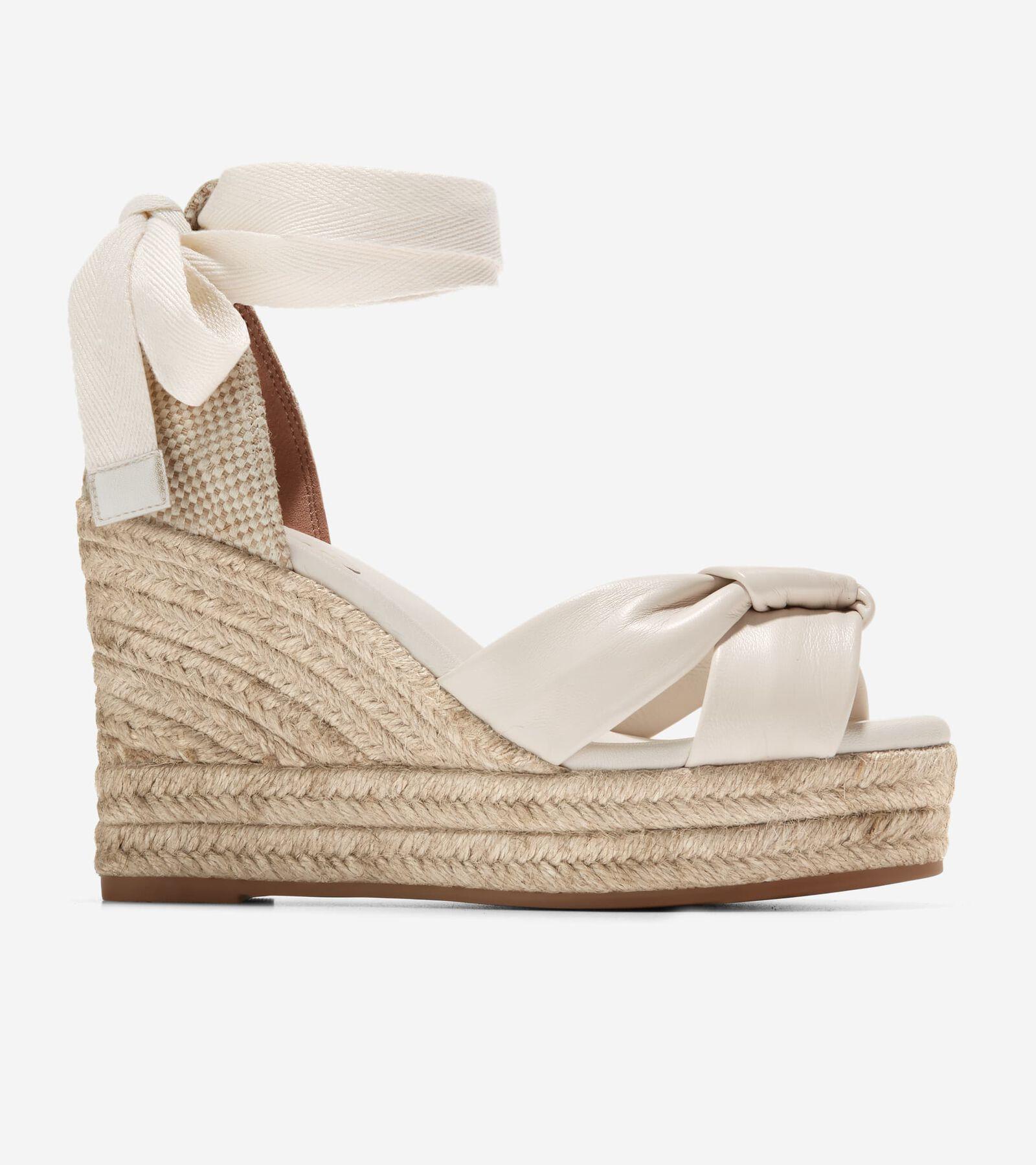 Cole Haan Cloudfeel Hampton Sandals (Ivory Leather/Natural Canavs) Women's Sandals Product Image