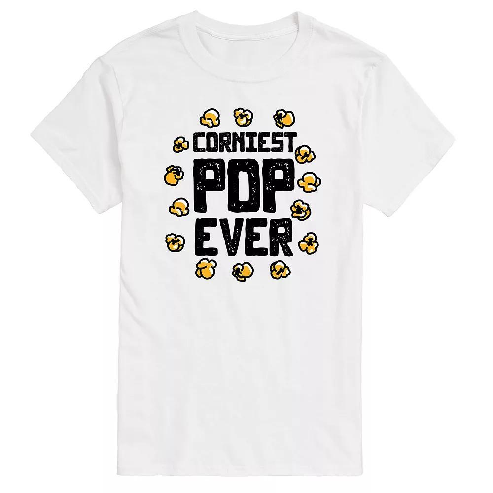 Men's Corniest Pop Ever Popcorn Graphic Tee, Size: XXL, Gray Product Image