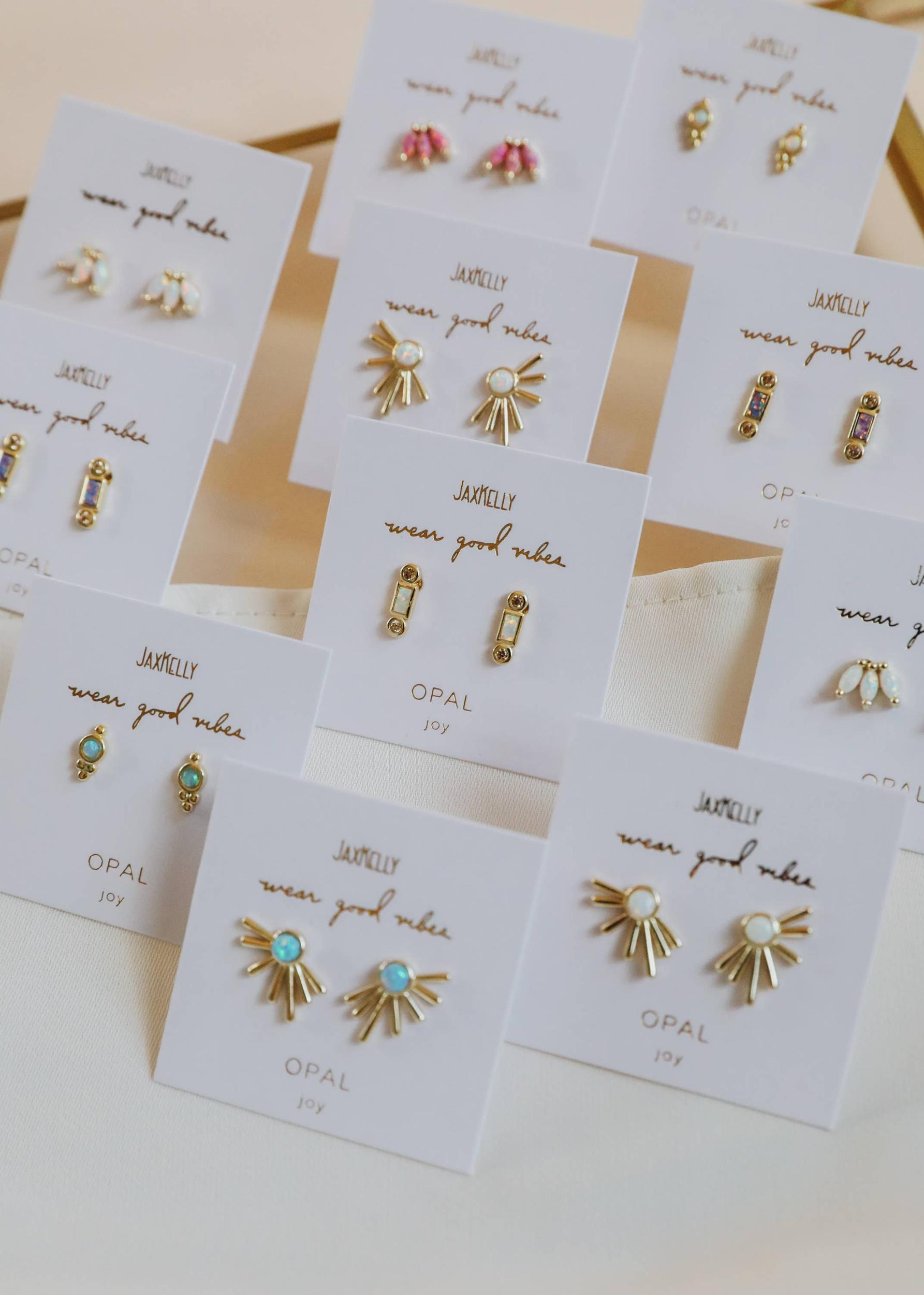 White Bar Opal Earring Product Image