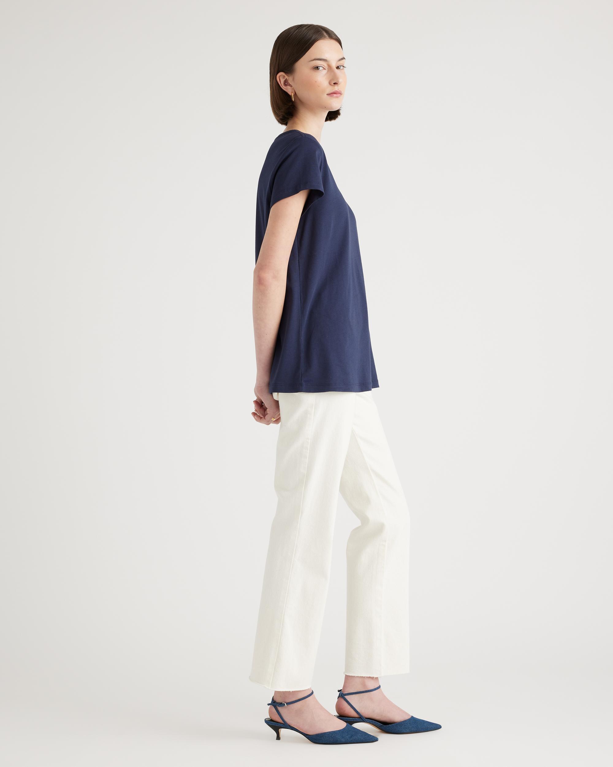 Quince | Women's Cotton Modal Crew Neck Swing T-Shirt Cotton/Modal Product Image