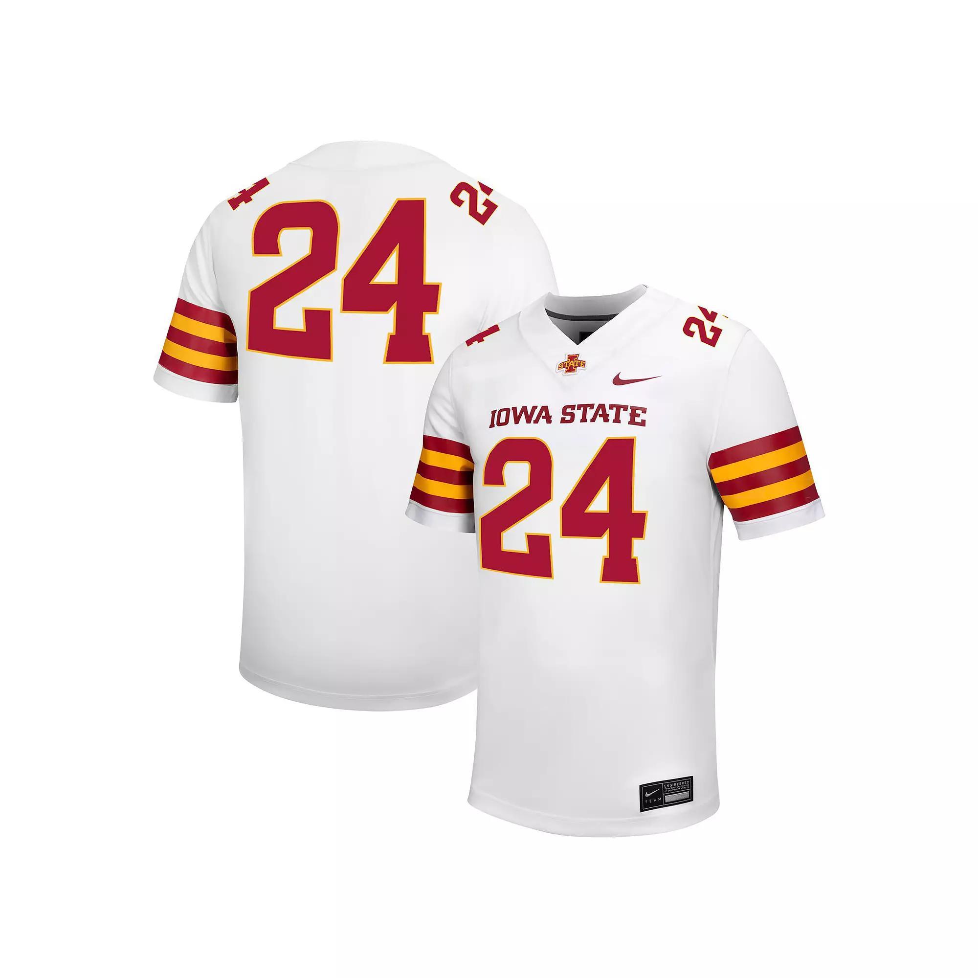Men's Nike #24 White Iowa State Cyclones Untouchable Football Jersey, Size: Small Product Image