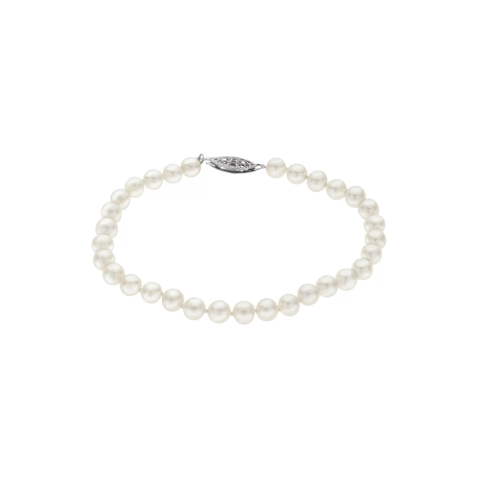 PearLustre by Imperial 6-6.5 mm Freshwater Cultured Pearl Bracelet - 7.5 in., Womens White Product Image