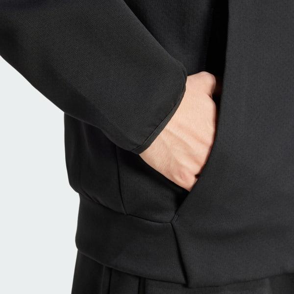 adidas Z.N.E. Full-Zip Hooded Track Jacket Black S Mens Product Image
