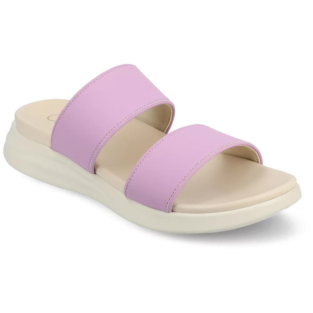 Journee Women's Janis Slip-On Sandals, Size: 8.5, Purple Product Image