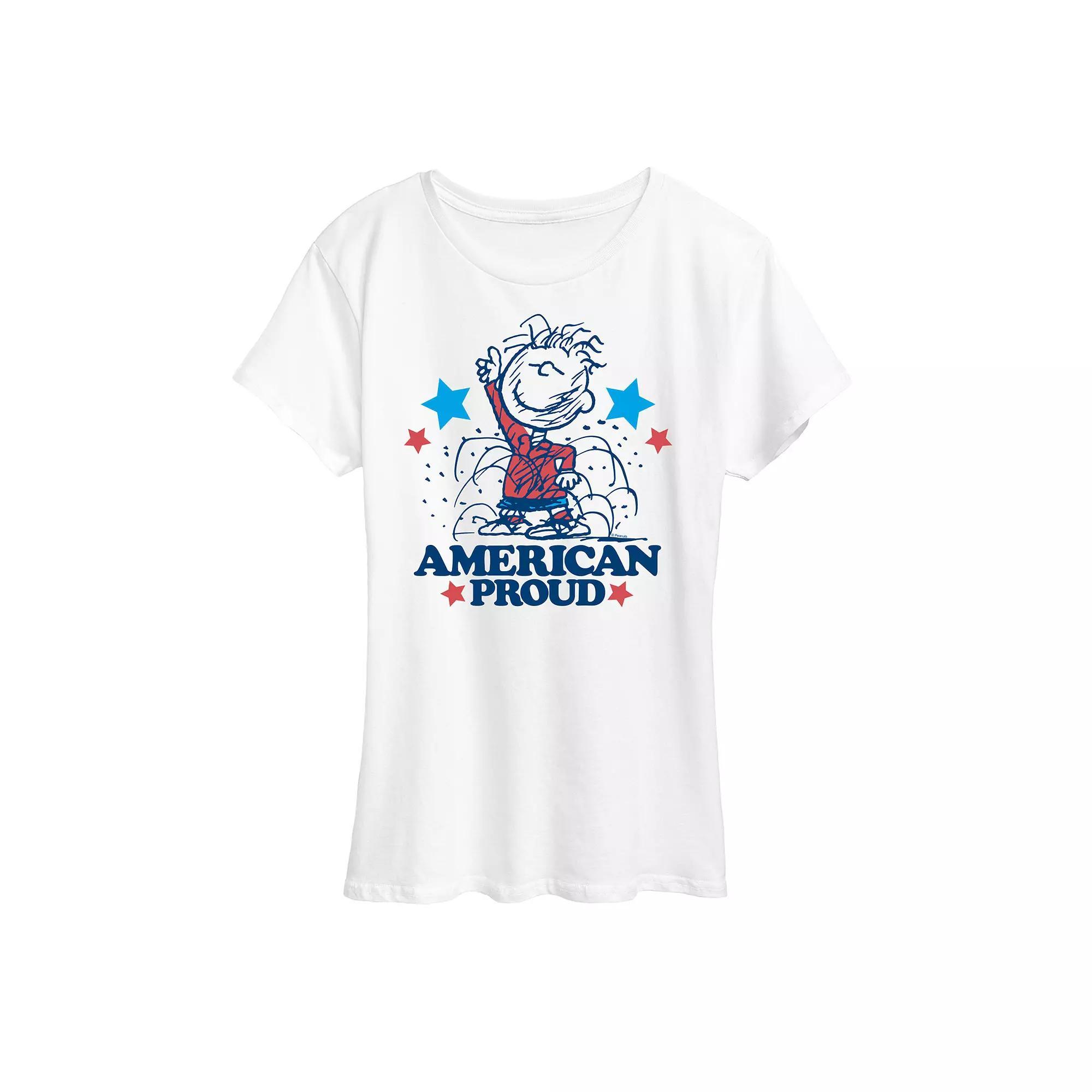 Womens Peanuts Pigpen American Proud Graphic Tee Product Image