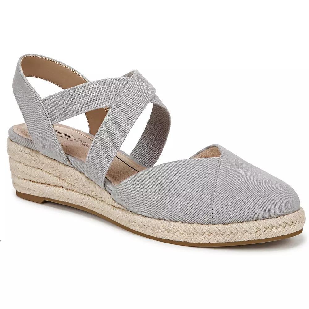 LifeStride Kimball Women's Espadrille Slip-On Wedges, Size: 10, Cloudy Gray Product Image