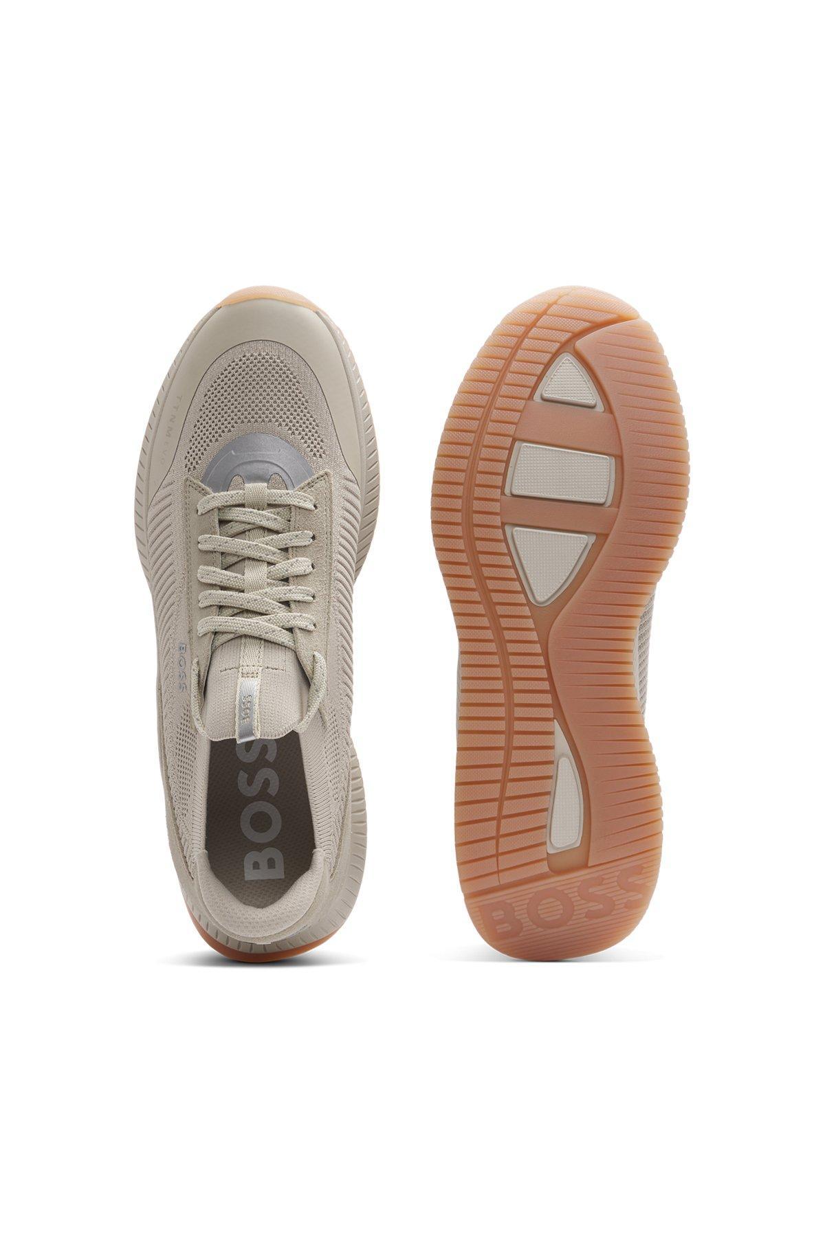 BOSS - TTNM EVO trainers with knitted uppers - Light Beige Product Image
