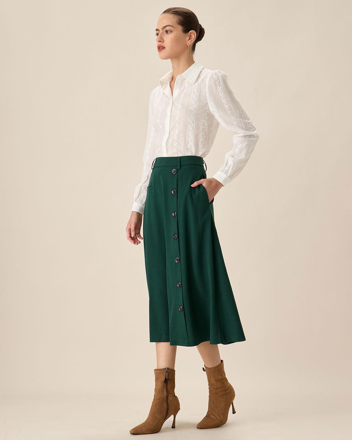 White Jacquard Button-Up Shirt Product Image