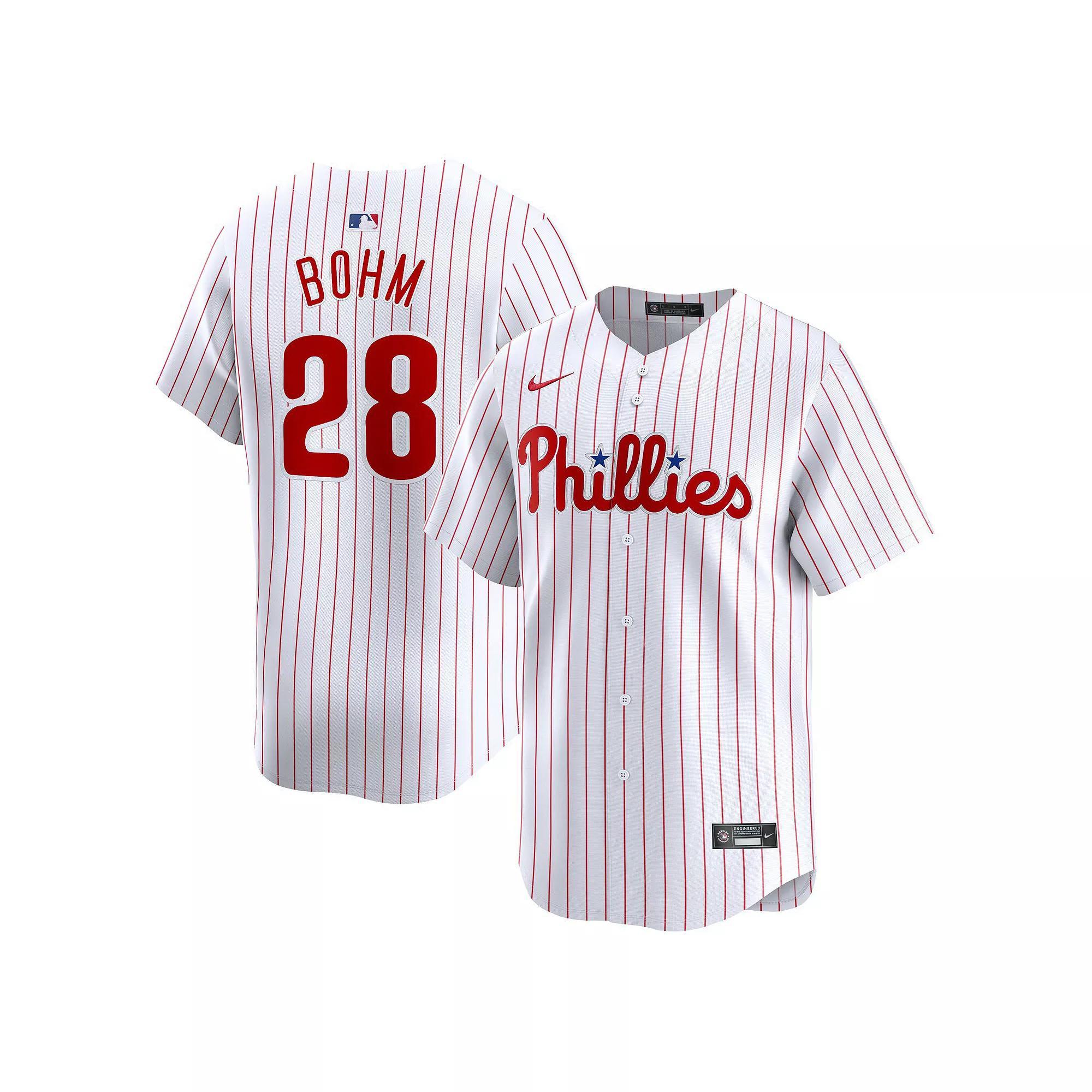 Men's Nike Alec Bohm White Philadelphia Phillies Home Limited Player Jersey, Size: Large Product Image