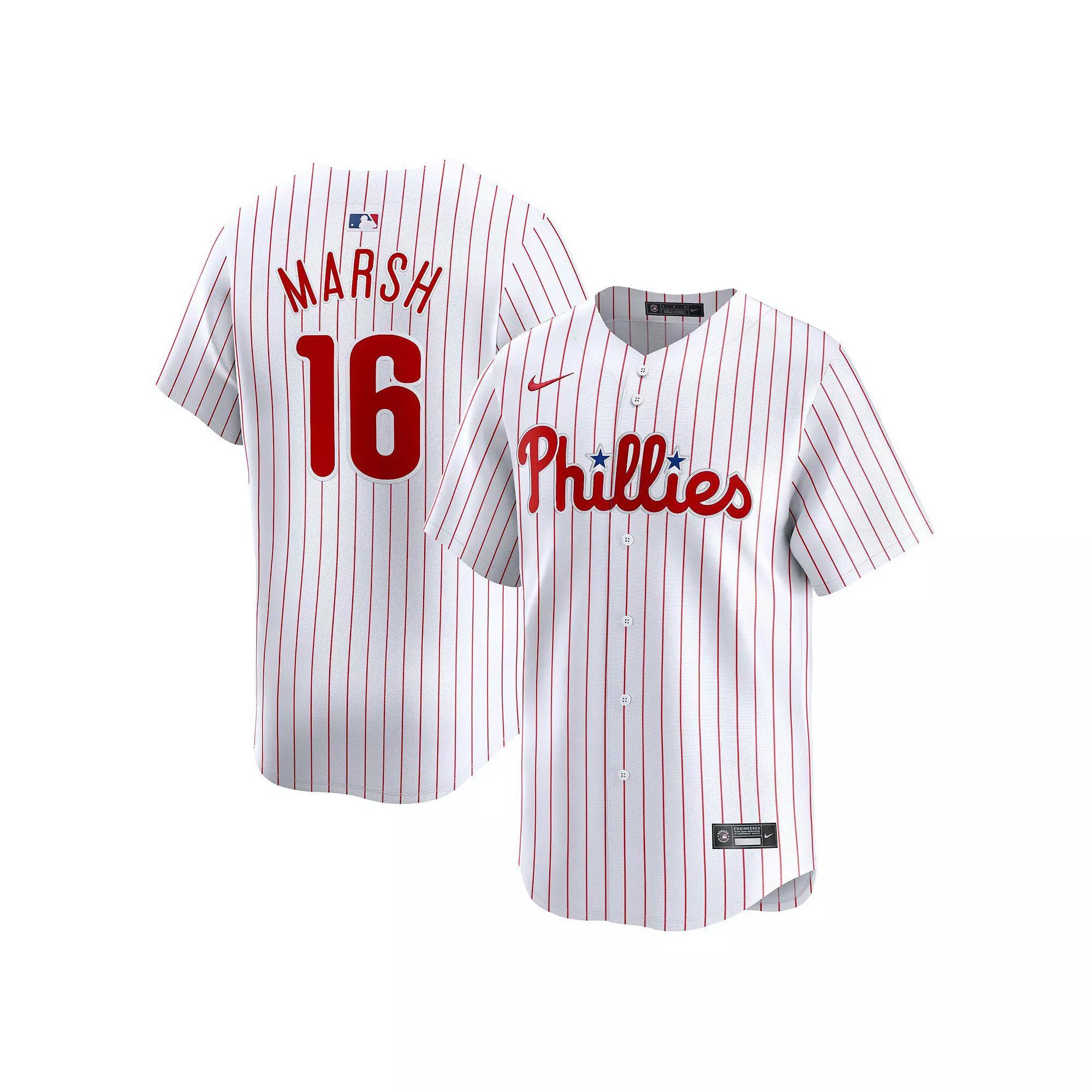 Men's Nike Brandon Marsh White Philadelphia Phillies Home Limited Player Jersey, Size: Medium Product Image