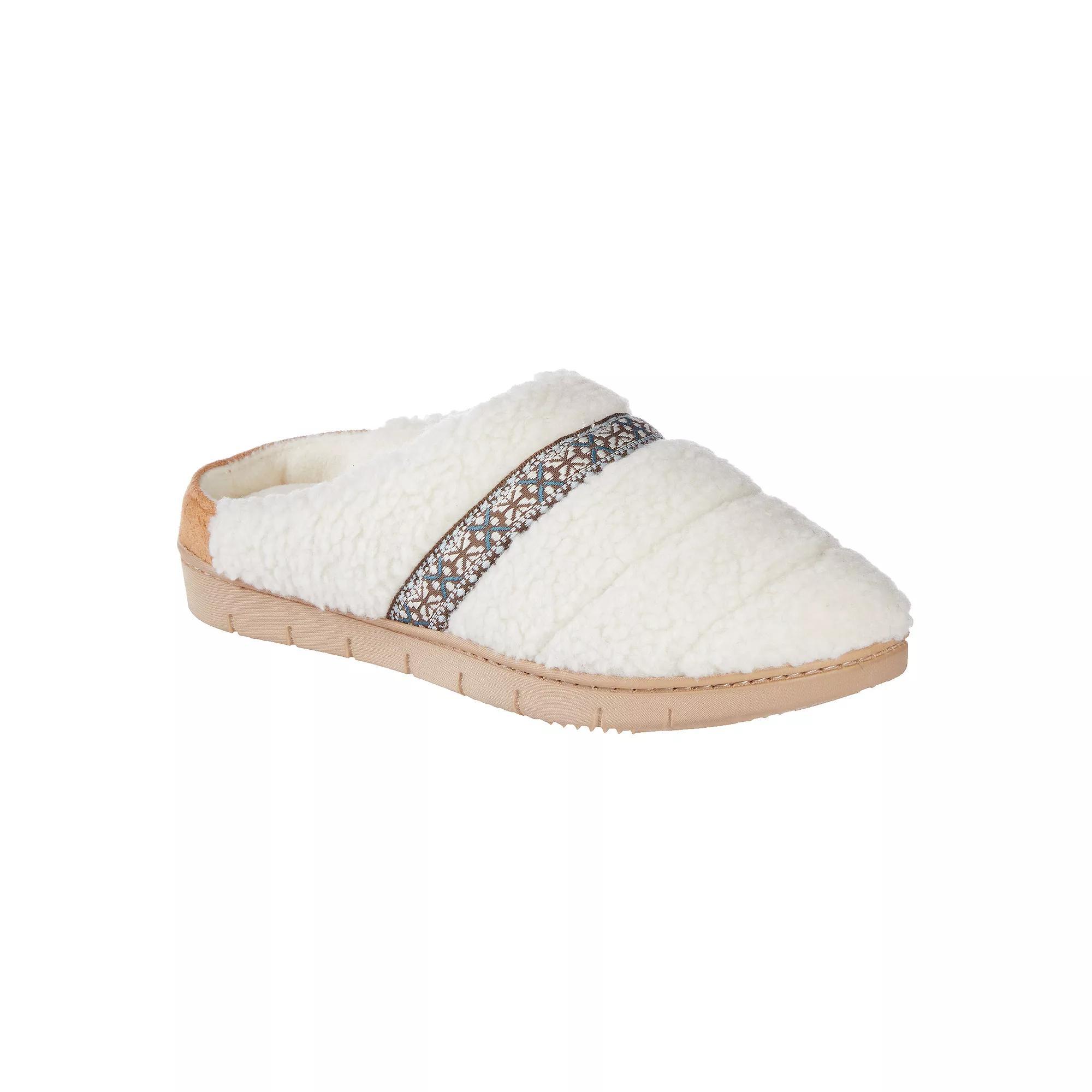 isotoner Clara Berber Memory Foam Women's Clog Slippers, Size: XL, White Product Image