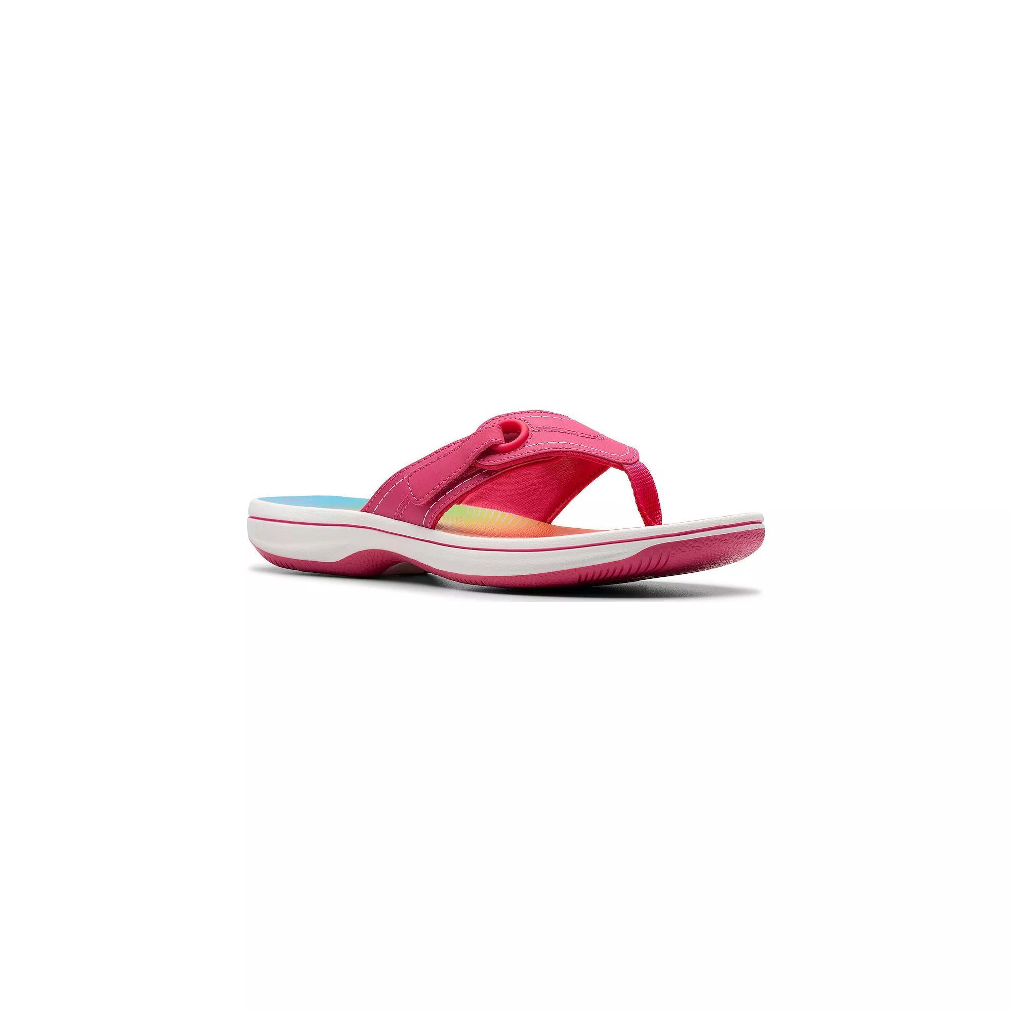 Clarks® Cloudsteppers Breeze Reyna Women's Flip Flop Sandals, Size: 5, Bright Pink Ombre Product Image