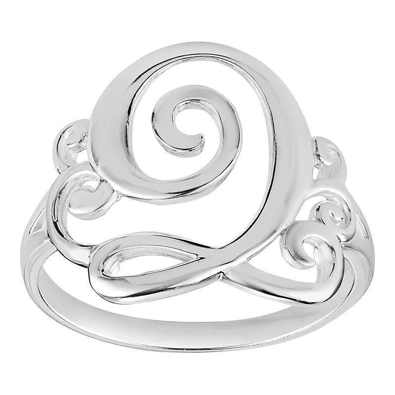 PRIMROSE Sterling Silver Monogram Initial Ring, Women's, Size: 7 Product Image