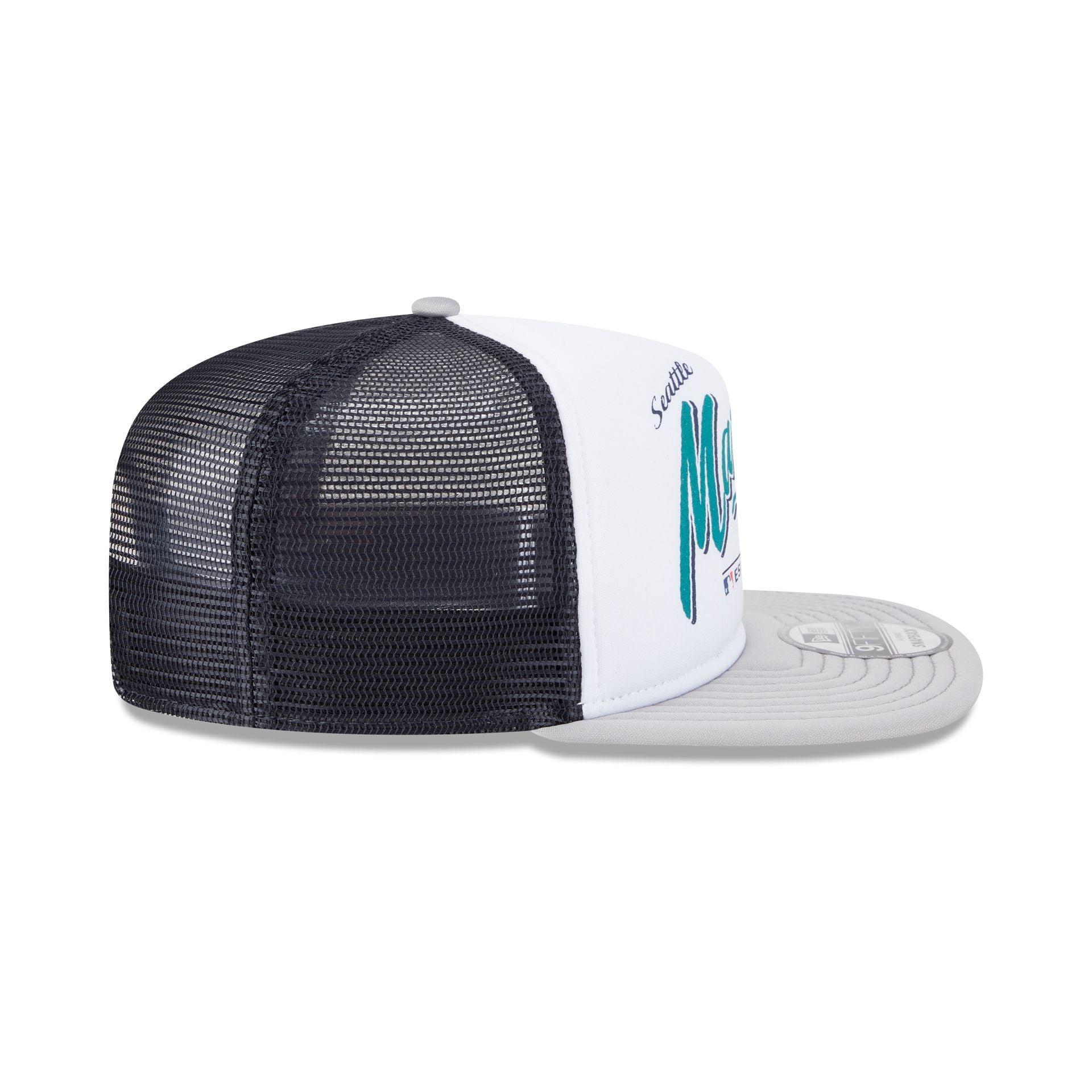 Seattle Mariners Retro Script 9FIFTY A-Frame Trucker Hat Male Product Image