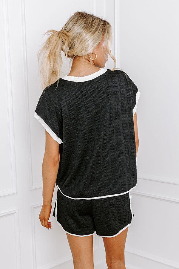 Road Trip Ready Shift Top in Black Product Image