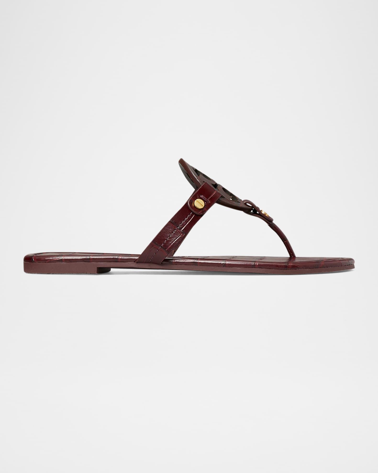 Miller Logo Croc-Embossed Thong Sandals Product Image